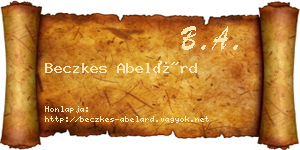 Beczkes Abelárd névjegykártya